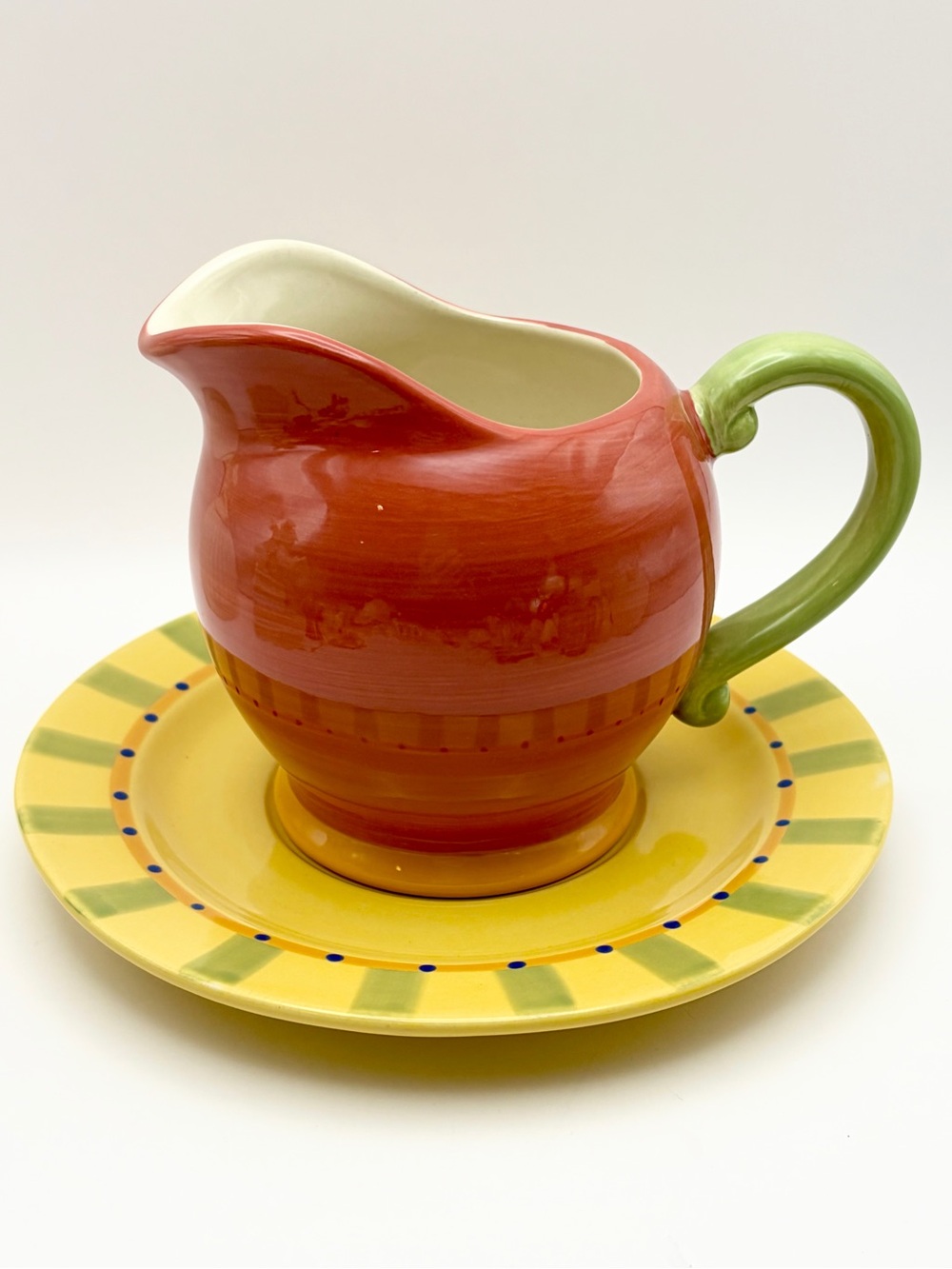 Pfaltzgraff, Retired, “The Secret of Pistoulet”,  Gravy/Sauce Boat & Under-plate